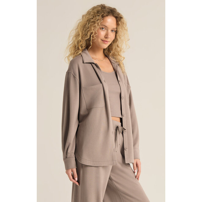 Layover Modal Fleece Button-Up