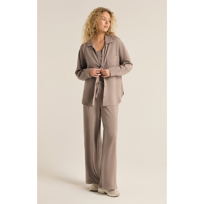 Layover Modal Fleece Button-Up