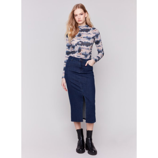 Denim Midi Skirt