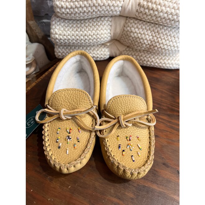 Ladies Beaded Lined Moccasin