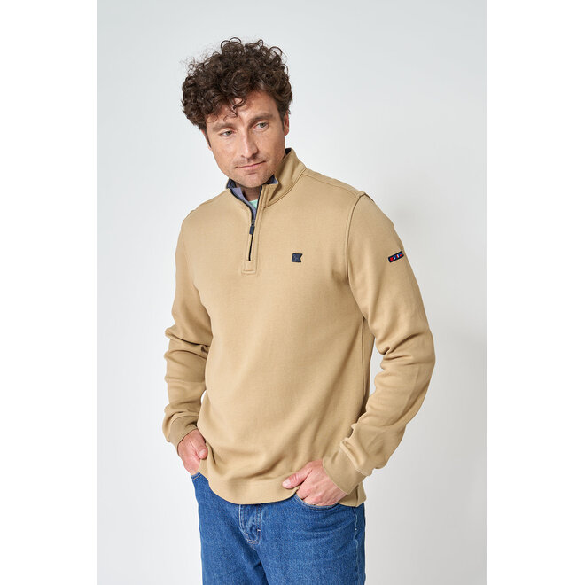 Men's Pique Quarter Zip Sweater