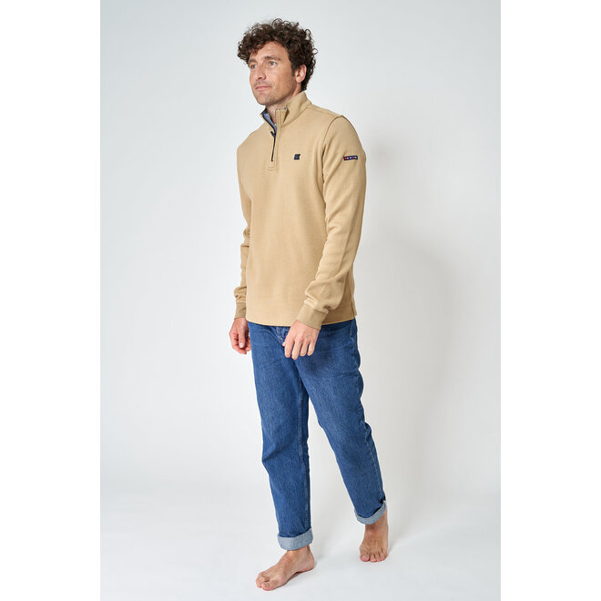 Men's Pique Quarter Zip Sweater