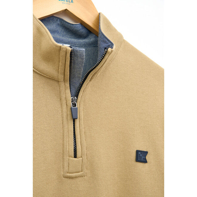 Men's Pique Quarter Zip Sweater