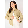 Long Sleeve Eyelet Detail Jacket