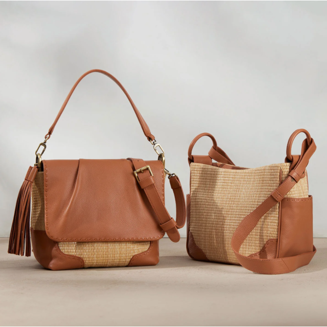 Sheila Crossbody Natural Straw