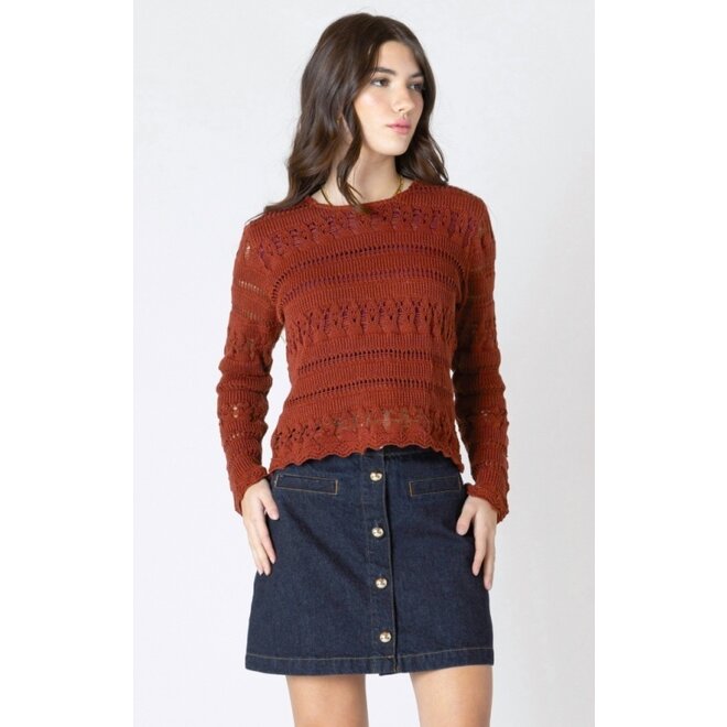 Scallop Hem Crochet Top