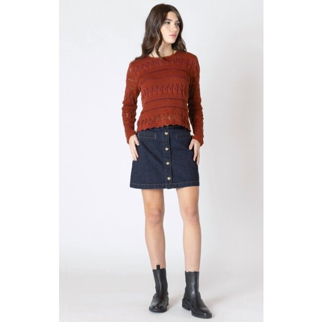 Scallop Hem Crochet Top