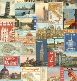 Cavallini Italy Post Card, Cavallini Poster Print, 20" x 28"
