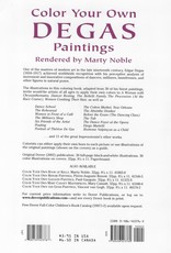 Color Your Own DEGAS Paintings, Coloring Book