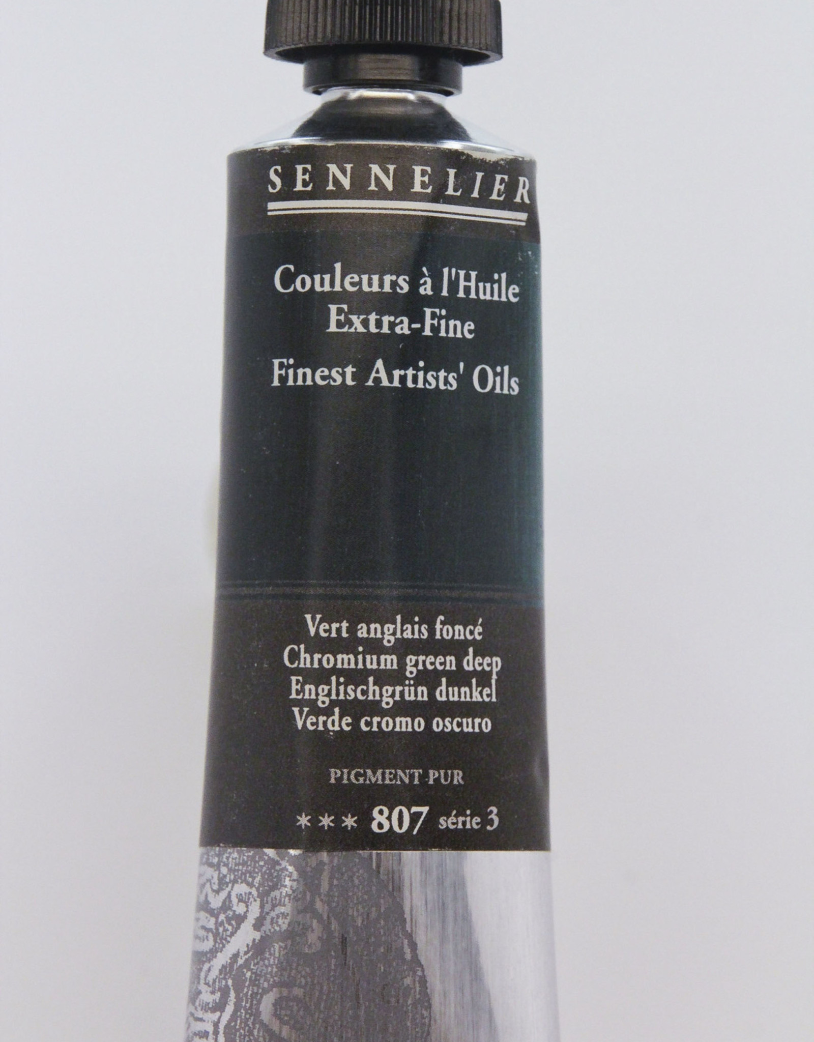 Sennelier, Fine Artists’ Oil Paint, Chromium Green Deep, 807, 40ml Tube, Series 3