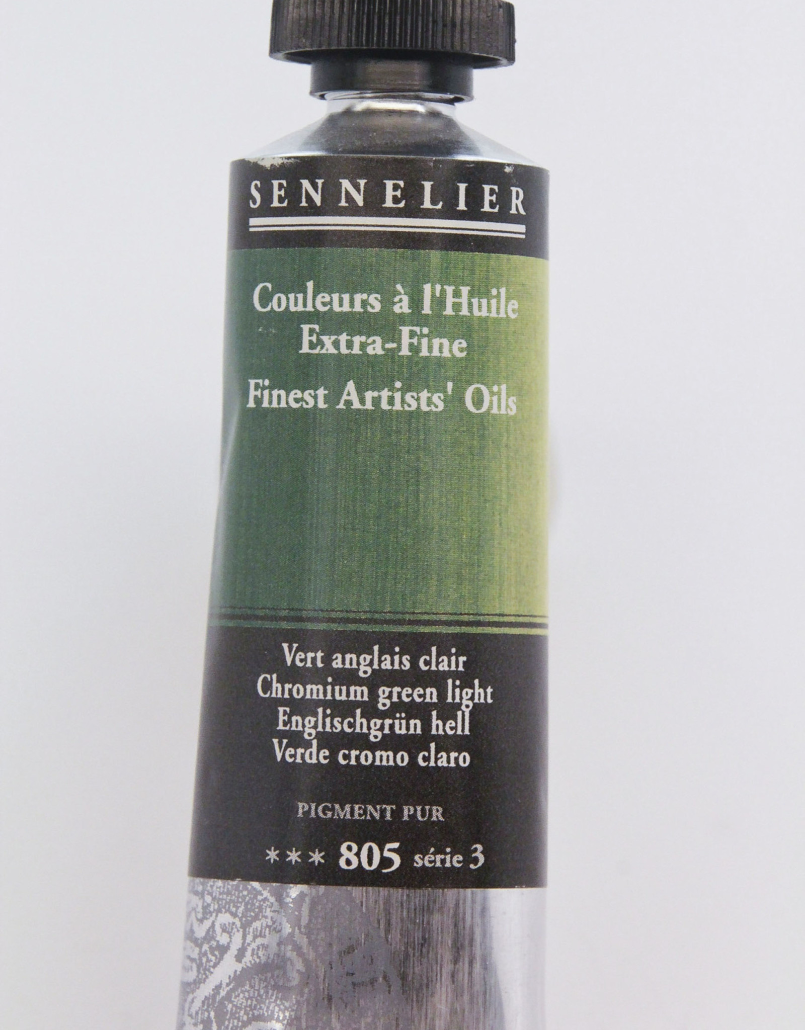 Sennelier, Fine Artists’ Oil Paint, Chromium Green Light, 805, 40ml Tube, Series 3