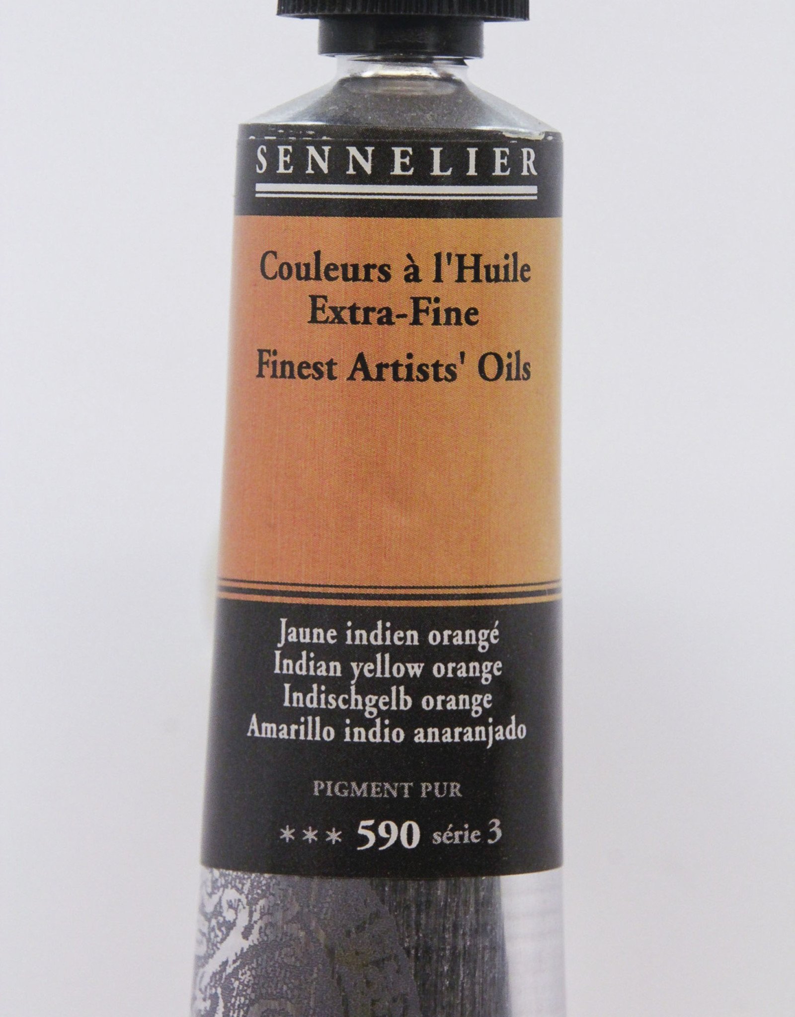 Sennelier, Fine Artists’ Oil Paint, Indian Yellow Orange, 590, 40ml Tube, Series 3
