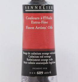 Sennelier, Fine Artists’ Oil Paint, Cadmium Red Orange, 609, 40ml Tube, Series 6