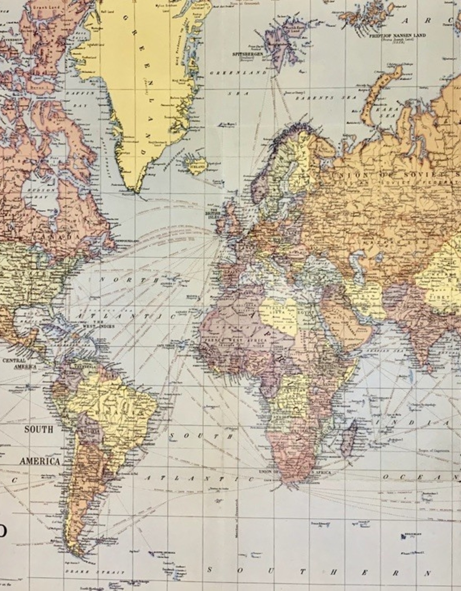 world map poster print 20 x 28 dolphin papers