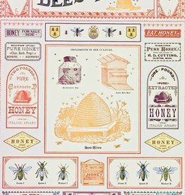 Cavallini Bees & Honey, Cavallini Poster Print, 20" x 28"