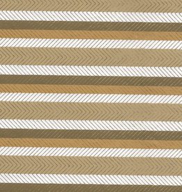 Stripes with Zig Zag Gold Lines