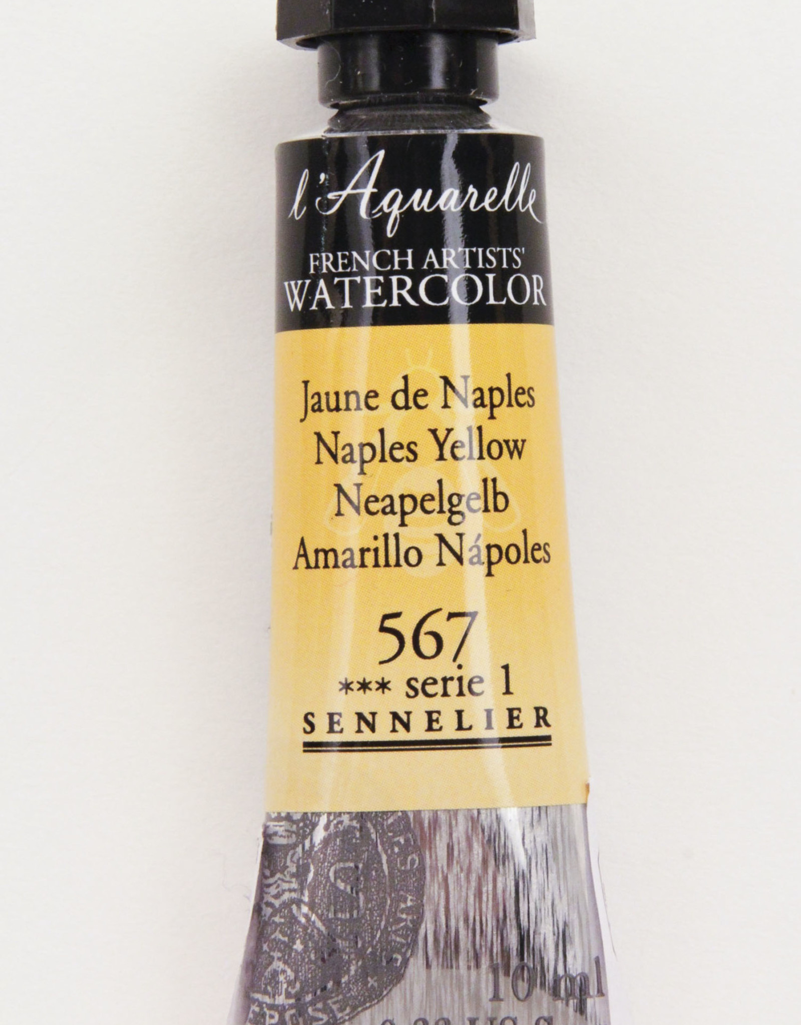 Sennelier, Aquarelle Watercolor Paint, Naples Yellow, 567, 10ml Tube, Series 1