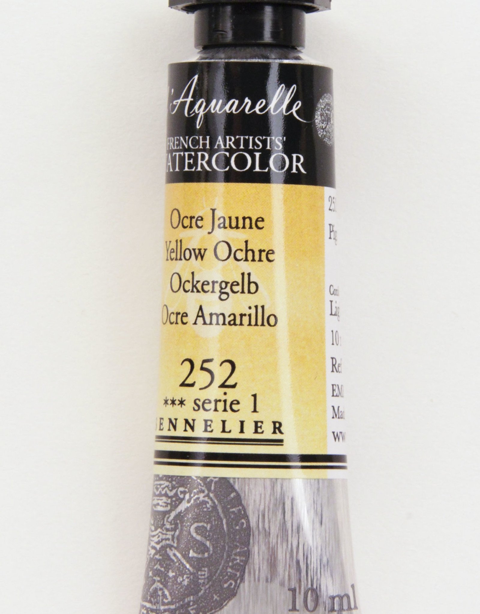 Sennelier, Aquarelle Watercolor Paint, Yellow Ochre, 252,10ml Tube, Series 1