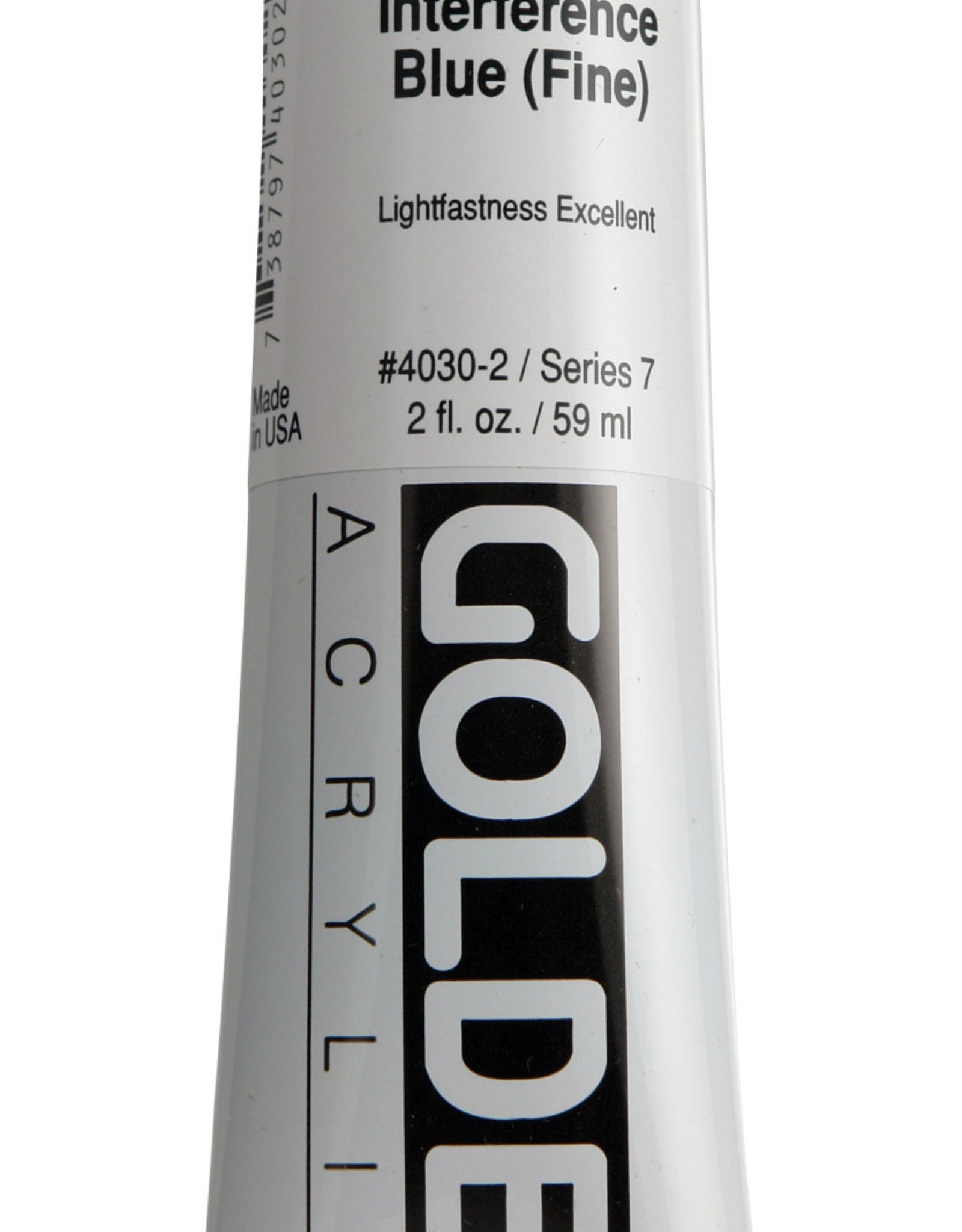 Golden, Heavy Body Acrylic Paint, Interference Blue, Series 7, Tube, 2fl.oz.
