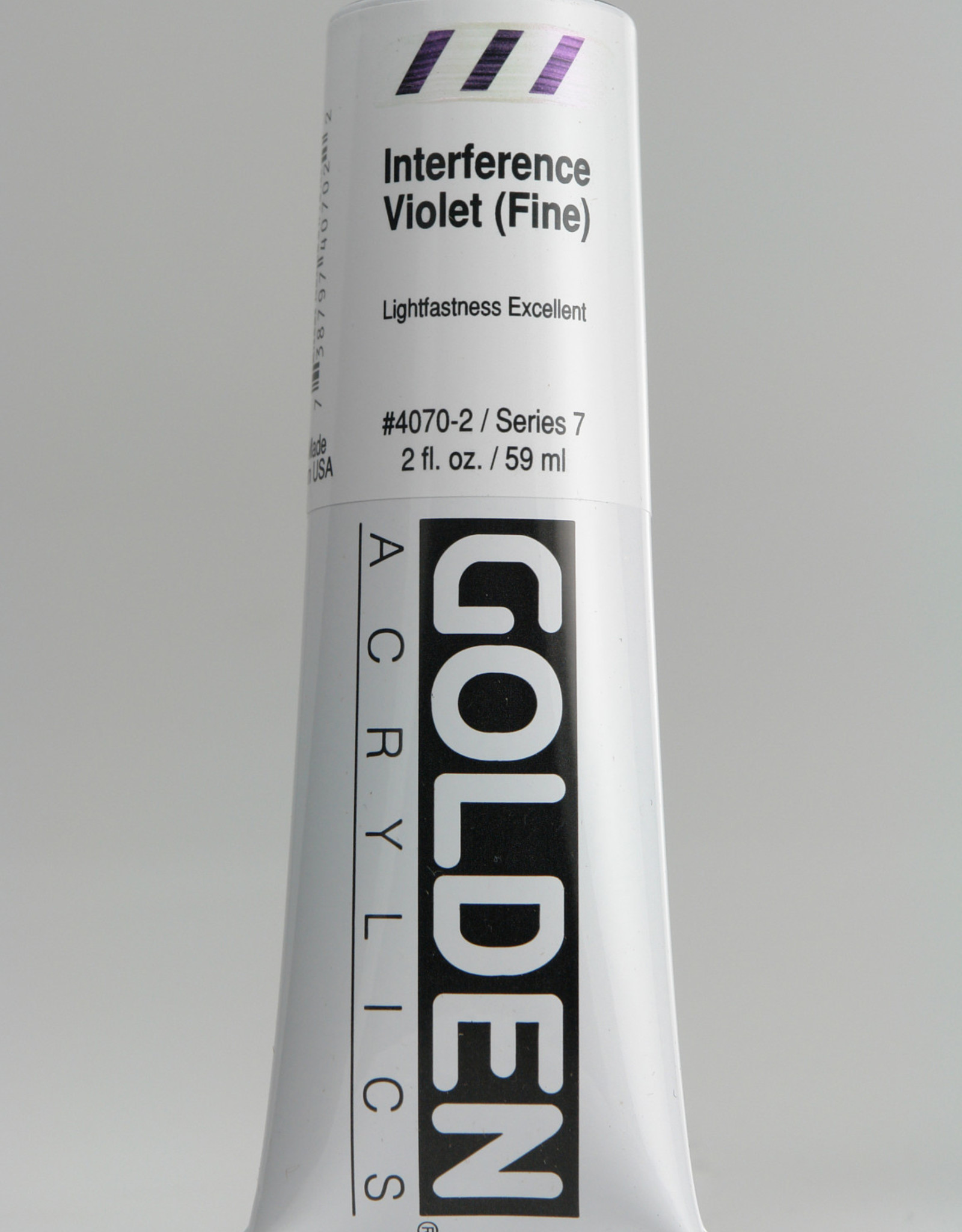 Golden, Heavy Body Acrylic Paint, Interference Violet, Series 7, Tube, 2fl.oz.