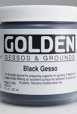 Golden, Black Gesso Ground, 8 Fl Oz. Jar