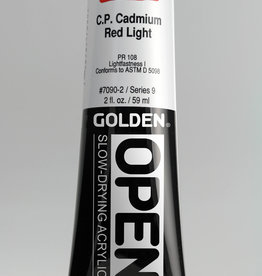 Golden OPEN, Acrylic Paint, C.P, Cadmium Red Light, Series 9, Tube (2fl.oz.)