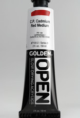 Golden OPEN, Acrylic Paint, C.P, Cadmium Red Medium, Series 9, Tube (2fl.oz.)