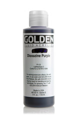 Golden Fluid Acrylic Paint, Dioxazine Purple, Series 6, 4fl.oz, Bottle