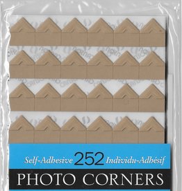 Self-Adhesive Photo Corners, Kraft, Pack of 252