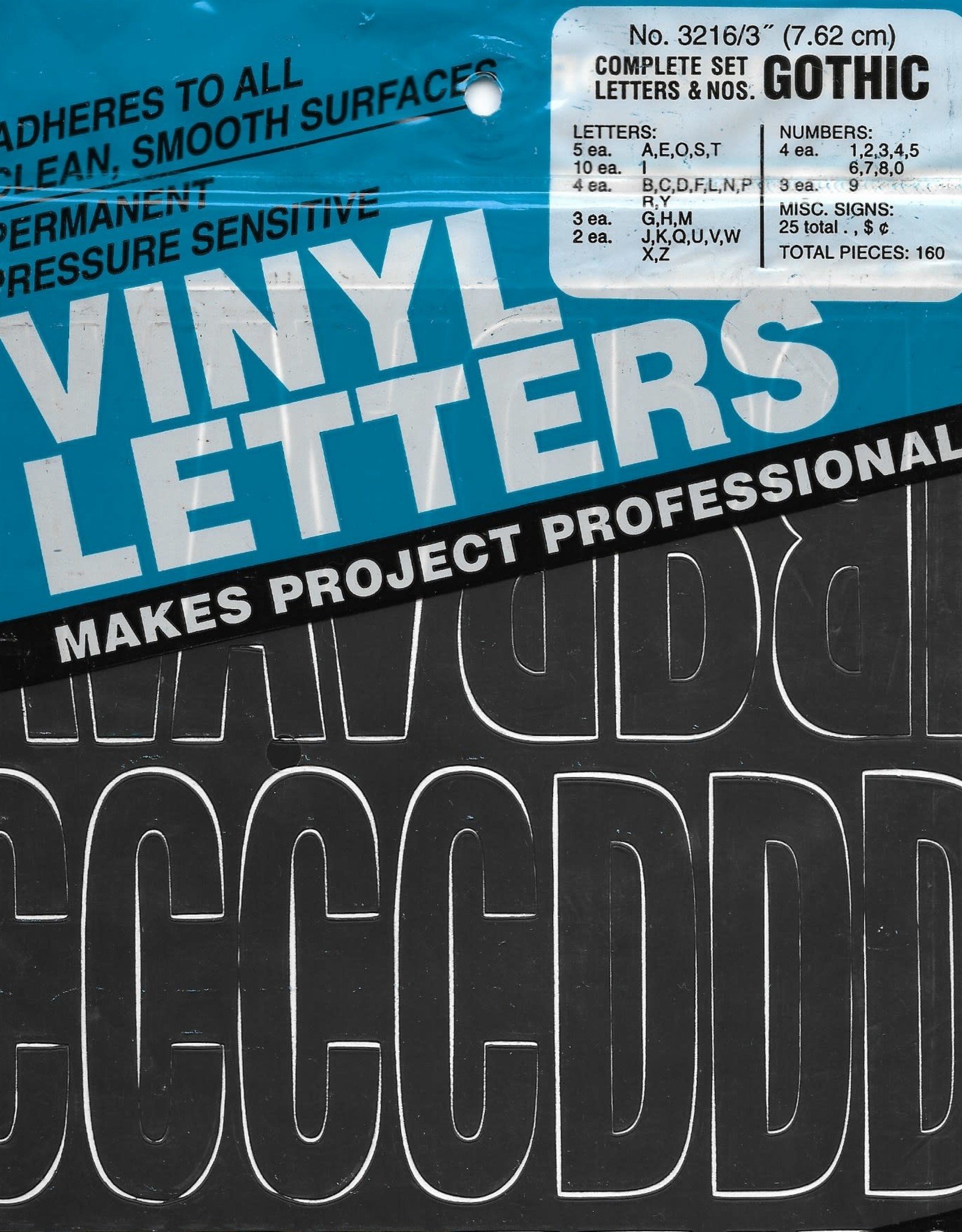 Duro Vinyl Letters Numbers Set Gothic Dolphin Papers