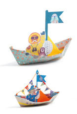 Djeco Origami Floating Boats with Stickers, 18 Sheets