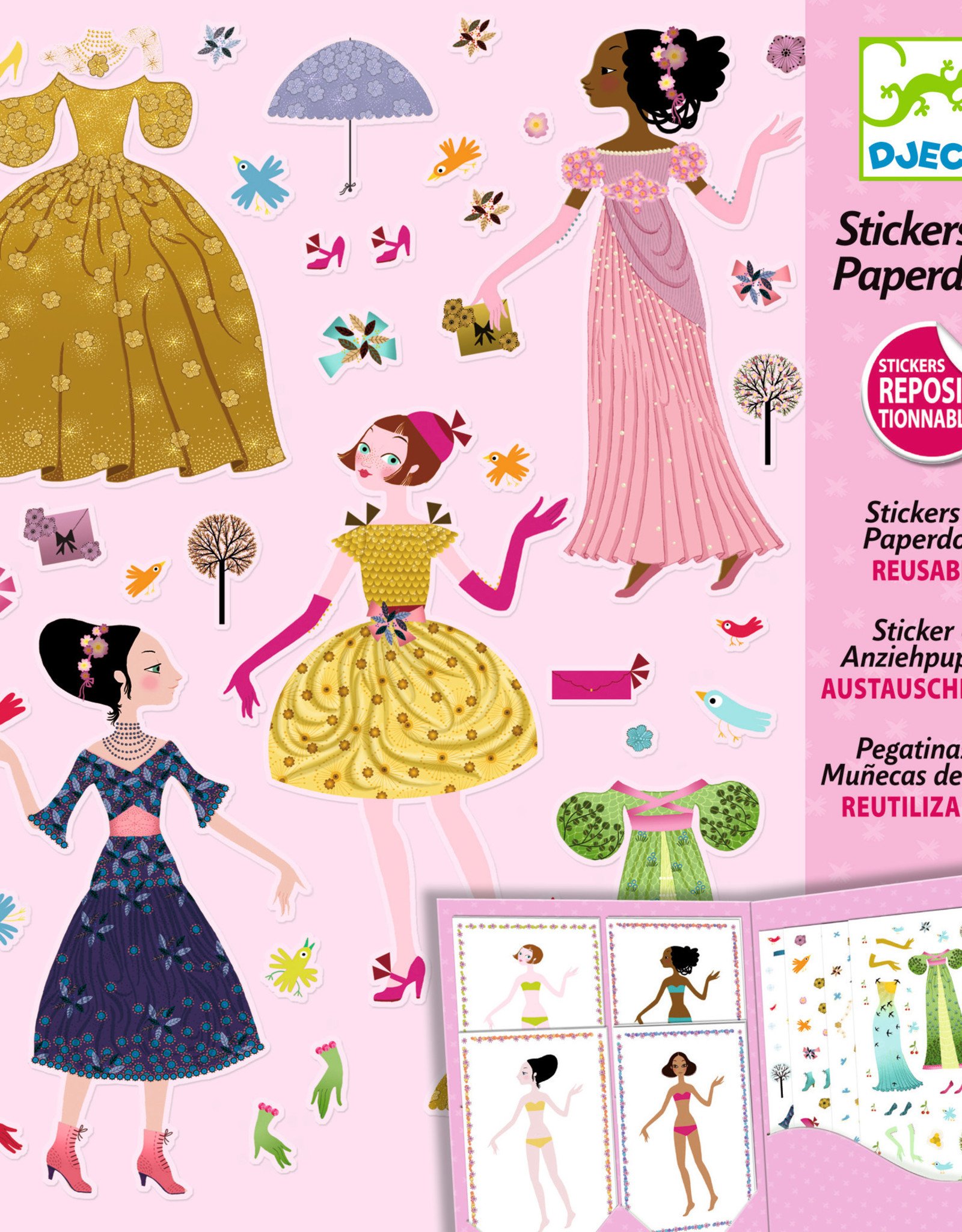 Djeco Stickers \u0026 Paper Dolls, Dresses 