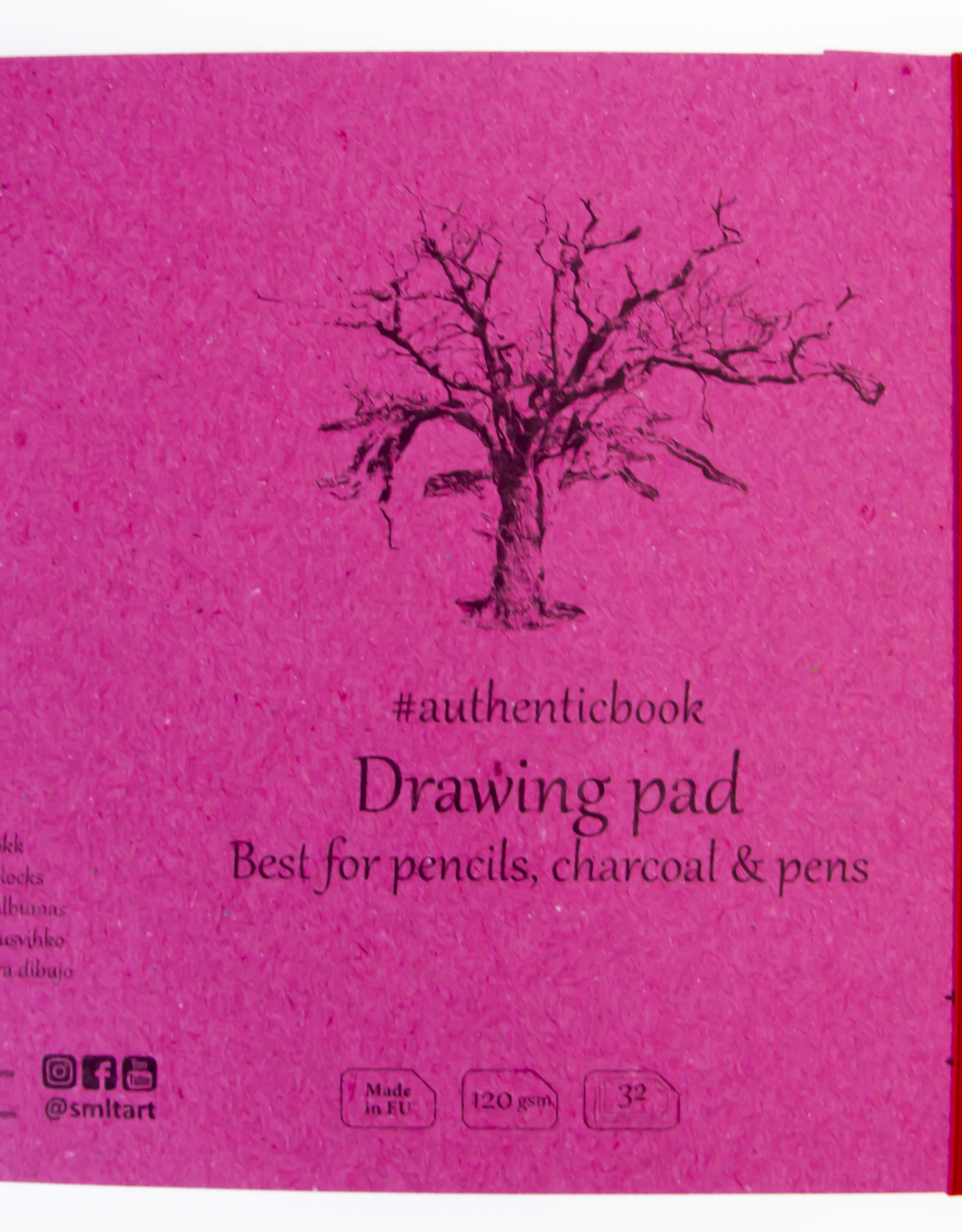 SMLT Stitched Drawing Sketch Book White, 9.6" x 6.9", 120gsm, 32 Sheets