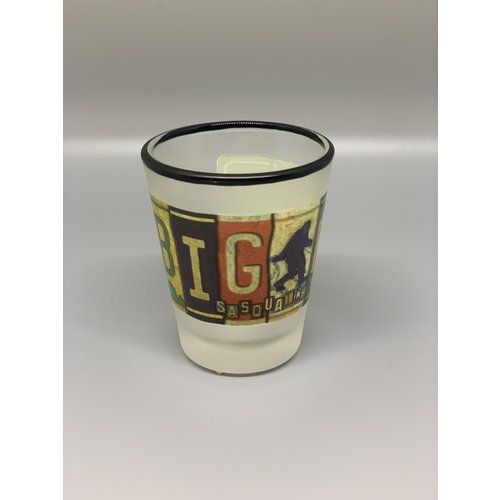 Bigfoot License Plate Frosted Shot Glass Bigfoot License Plate Frosted Shot Glass