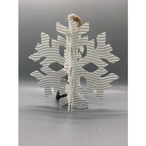 Large White Enamel Snowflake Large White Enamel Snowflake