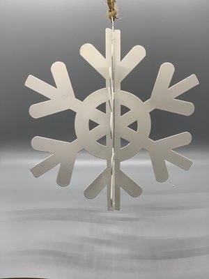 Large White Enamel Snowflake
