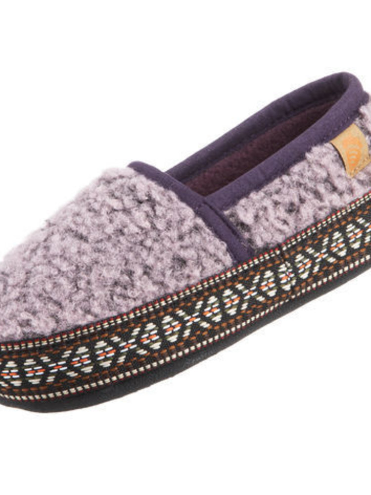 Kid's L'il Woven Trim Moccassin Slippers