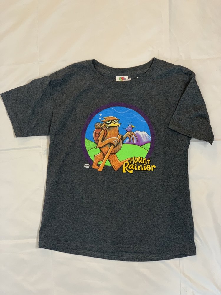 It's a Henry Sasquatch Hiking Youth Tee