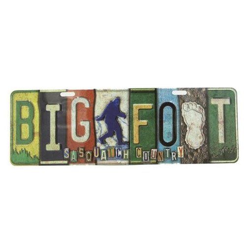 Bigfoot License Plate Metal Sign