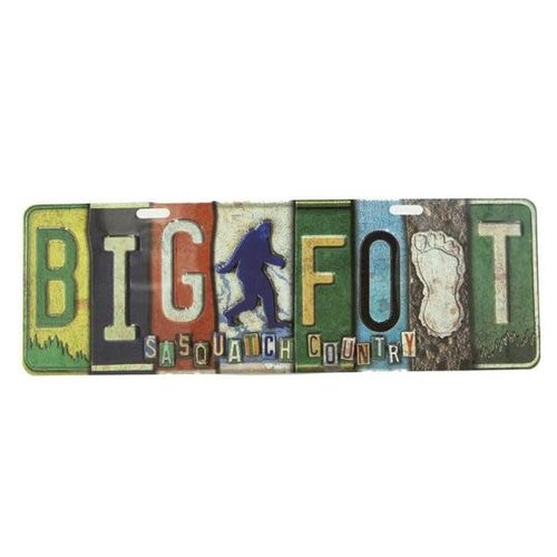 Bigfoot License Plate Sticker Bigfoot License Plate Sticker