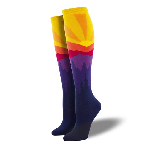 Woman's Mountain Sunrise Knee Length Sock Woman's Mountain Sunrise Knee Length Sock