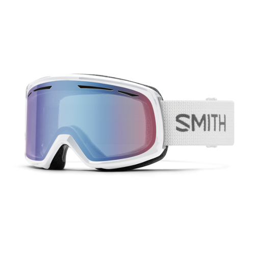 Smith Drift - White w/ Blue Sensor Mirror Lenses Smith Drift - White w/ Blue Sensor Mirror Lenses