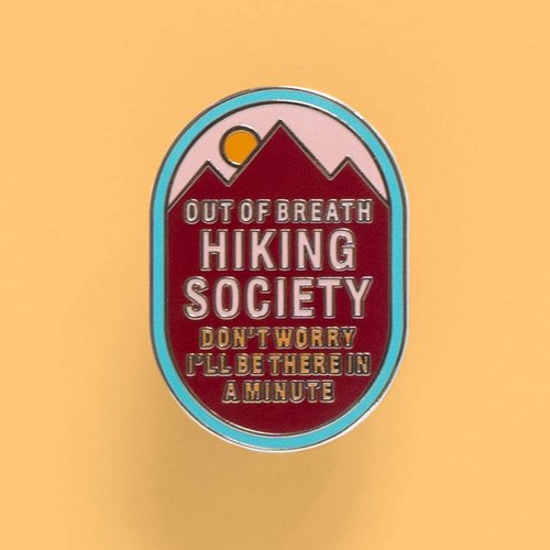The Out of Breath Hiking Society Enamel Pin The Out of Breath Hiking Society Enamel Pin