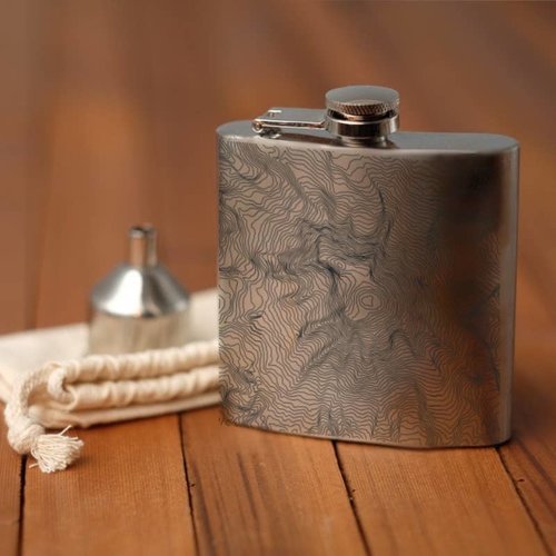 Mount Rainier Topographic Map Flask Mount Rainier Topographic Map Flask