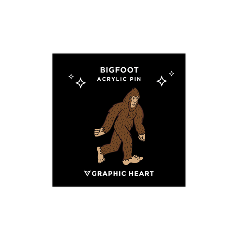 Bigfoot Acrylic Pin Bigfoot Acrylic Pin