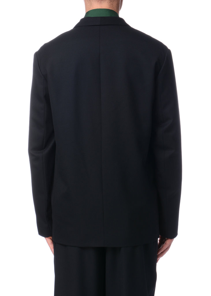 Lemaire Black Wool Double-Breasted Blazer