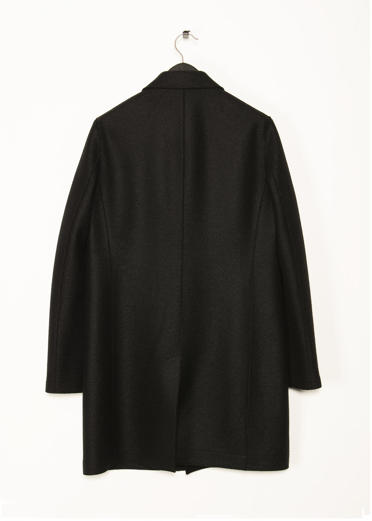 Harris Wharf London Black Pressed Wool Coat