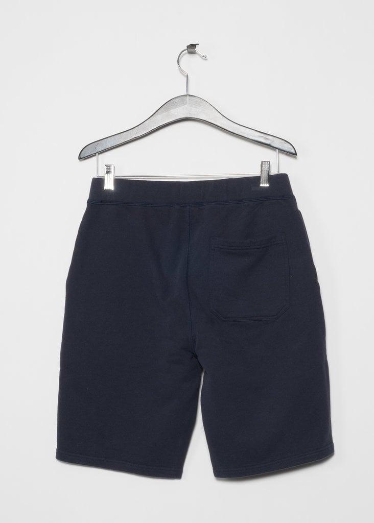 Sunspel Navy Cotton Loopback Shorts