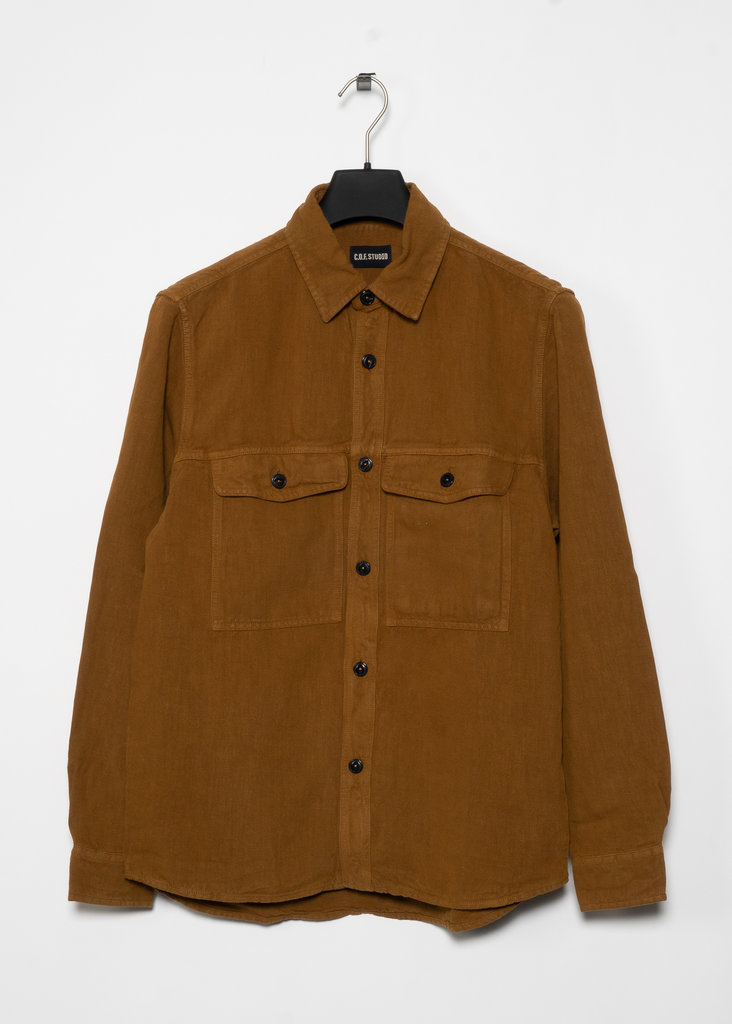 COF Studio  Brown Shacket Jacket