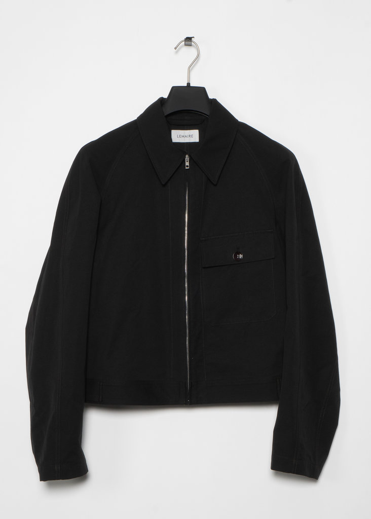 Lemaire: Black Military Jacket | Men's Designer Clothes